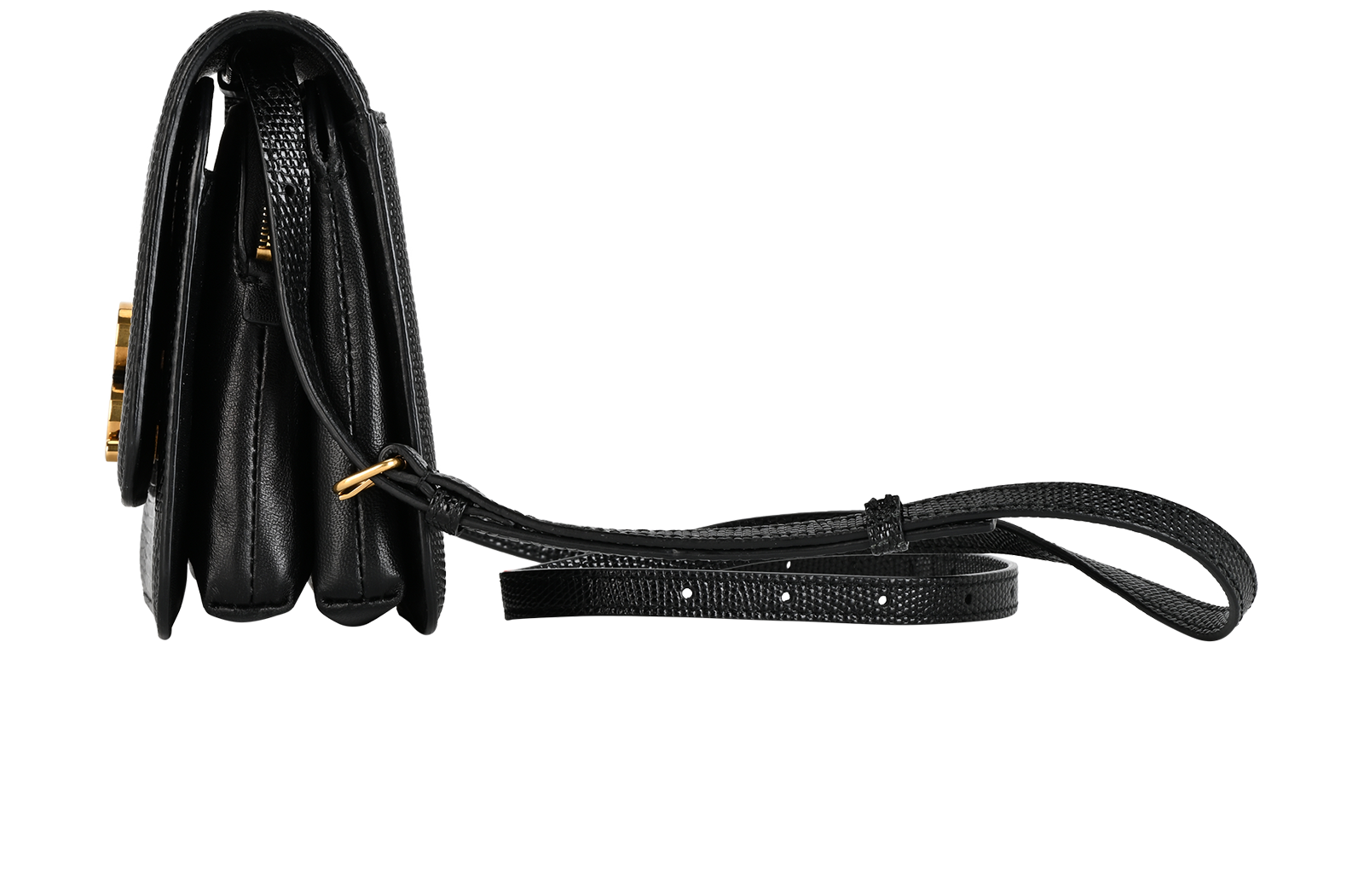 B Crossbody Bag, &pound;450, Handbags, Black, Leather, Bottom view